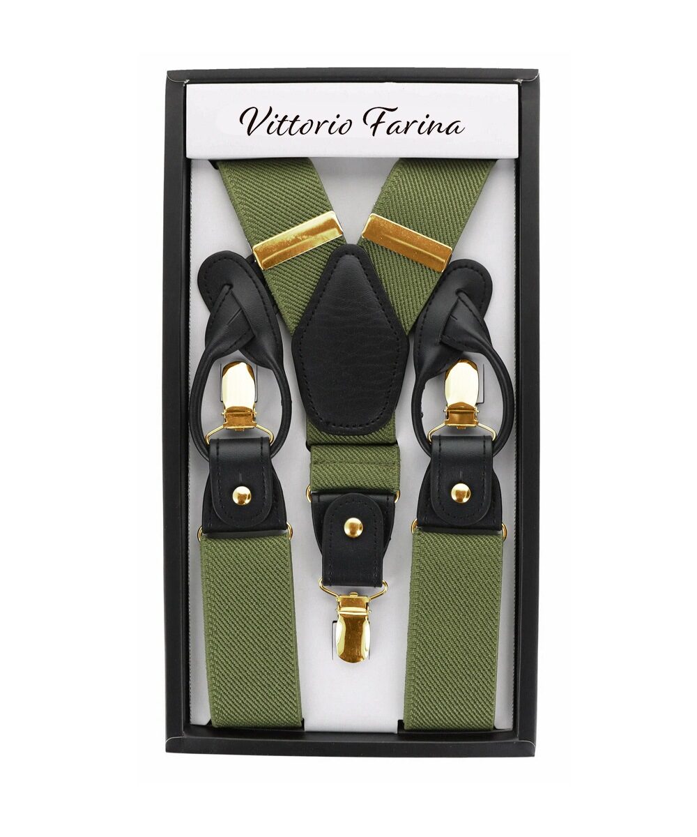 Vittorio Farina Men's Convertible Suspender in Gift Box: 70% Polyester & 30% Elastomer - Concordia Style Boutique