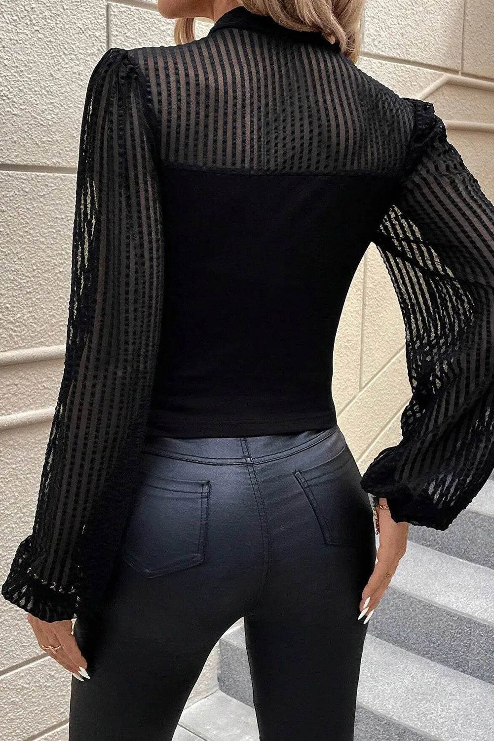 Mock Neck Long Sleeve Blouse - Concordia Style Boutique