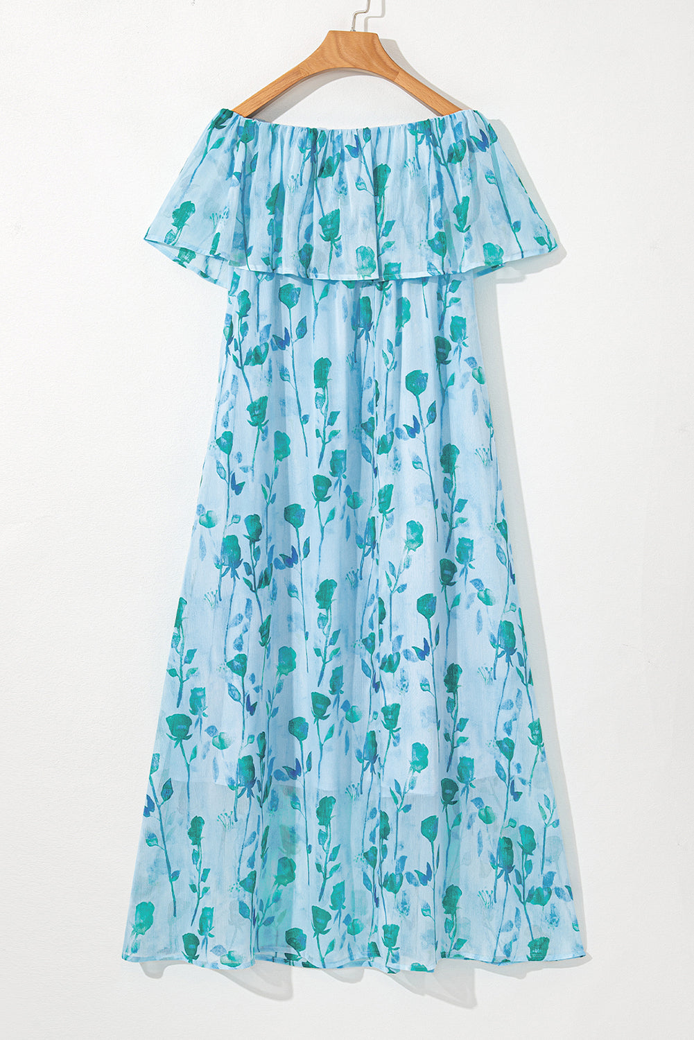 Arleth Floral Ruffled Side Slit Tube Top Dress - Concordia Style Boutique