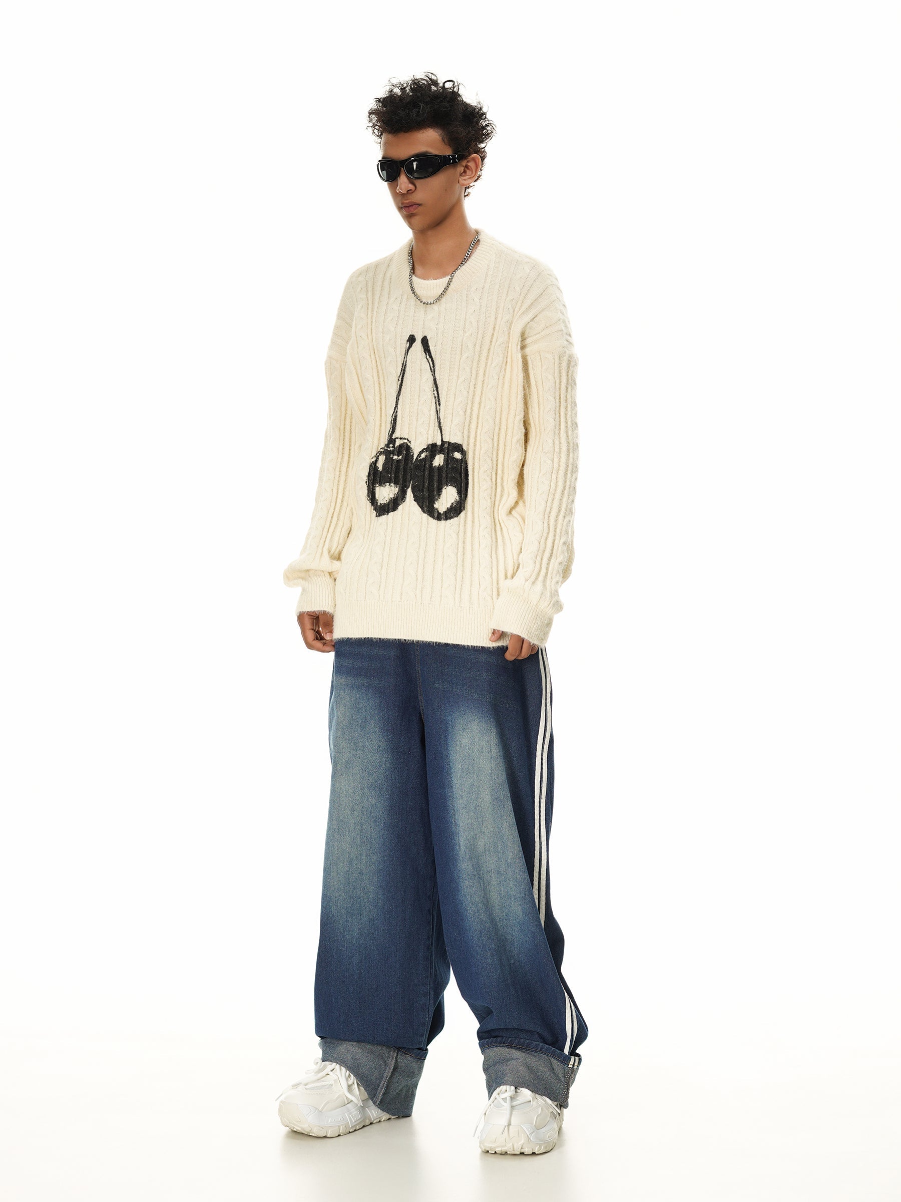 Double Cherry Knit Sweater - Concordia Style Boutique