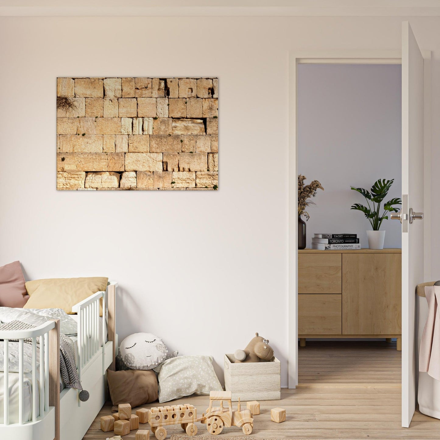 The Western Wall Brick Canvas Print