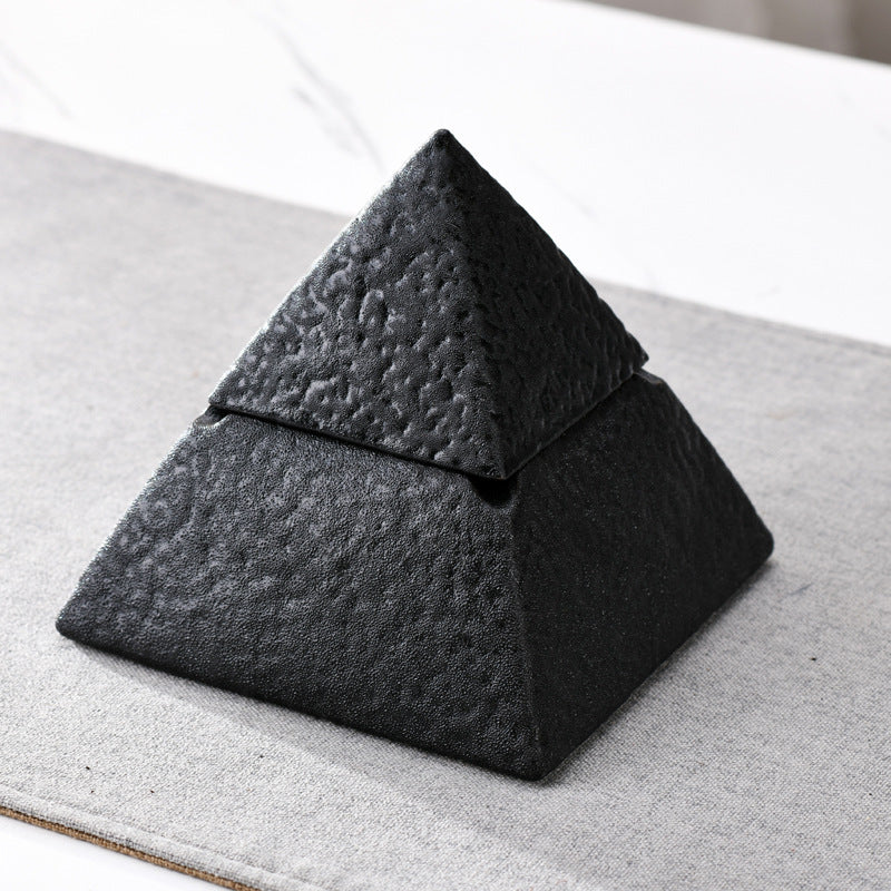 Ceramic Pyramid Ashtray With Lid - Premium Ceramic Pyramid Ashtray With Lid from Concordia Style Boutique - Just $45.89! Shop now at Concordia Style Boutique