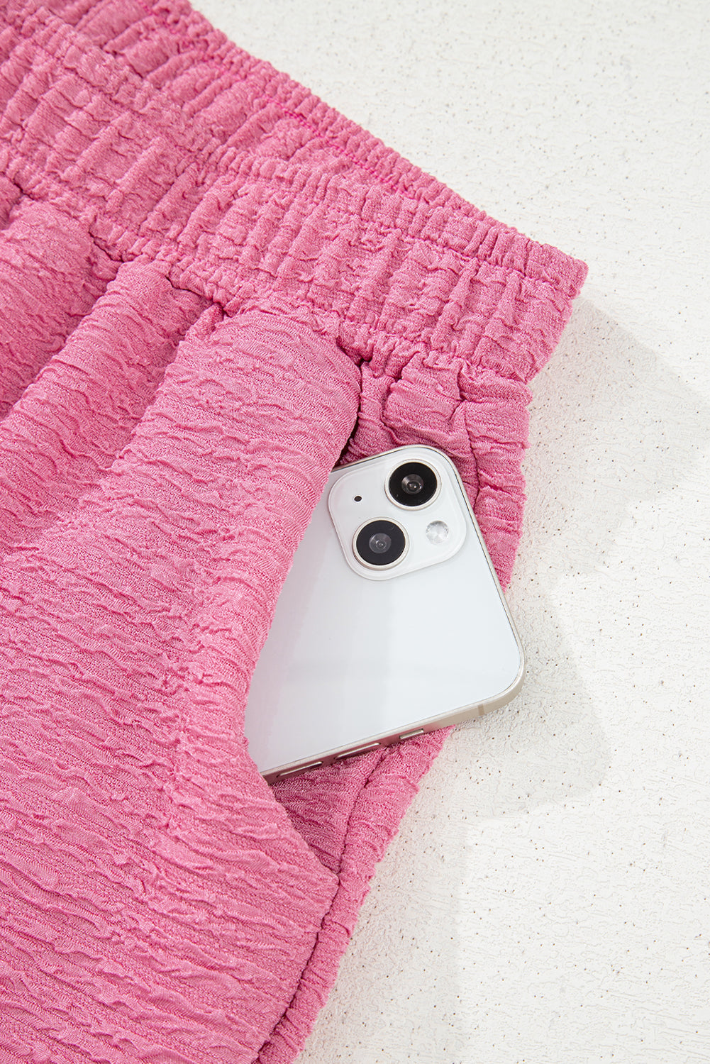 Luxury Textured V Neck T Shirt and Shorts Set - Concordia Style Boutique