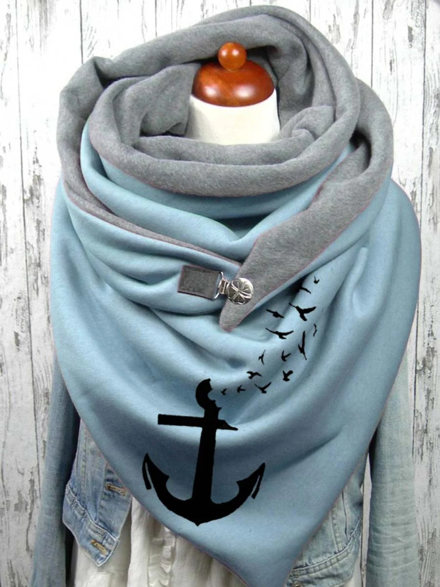 Women's Cotton Malaysia Warm Button Scarf
