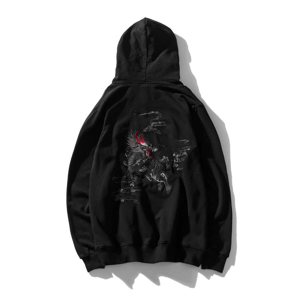 KH9102 Kirin Embroidery Hoodie - Concordia Style Boutique