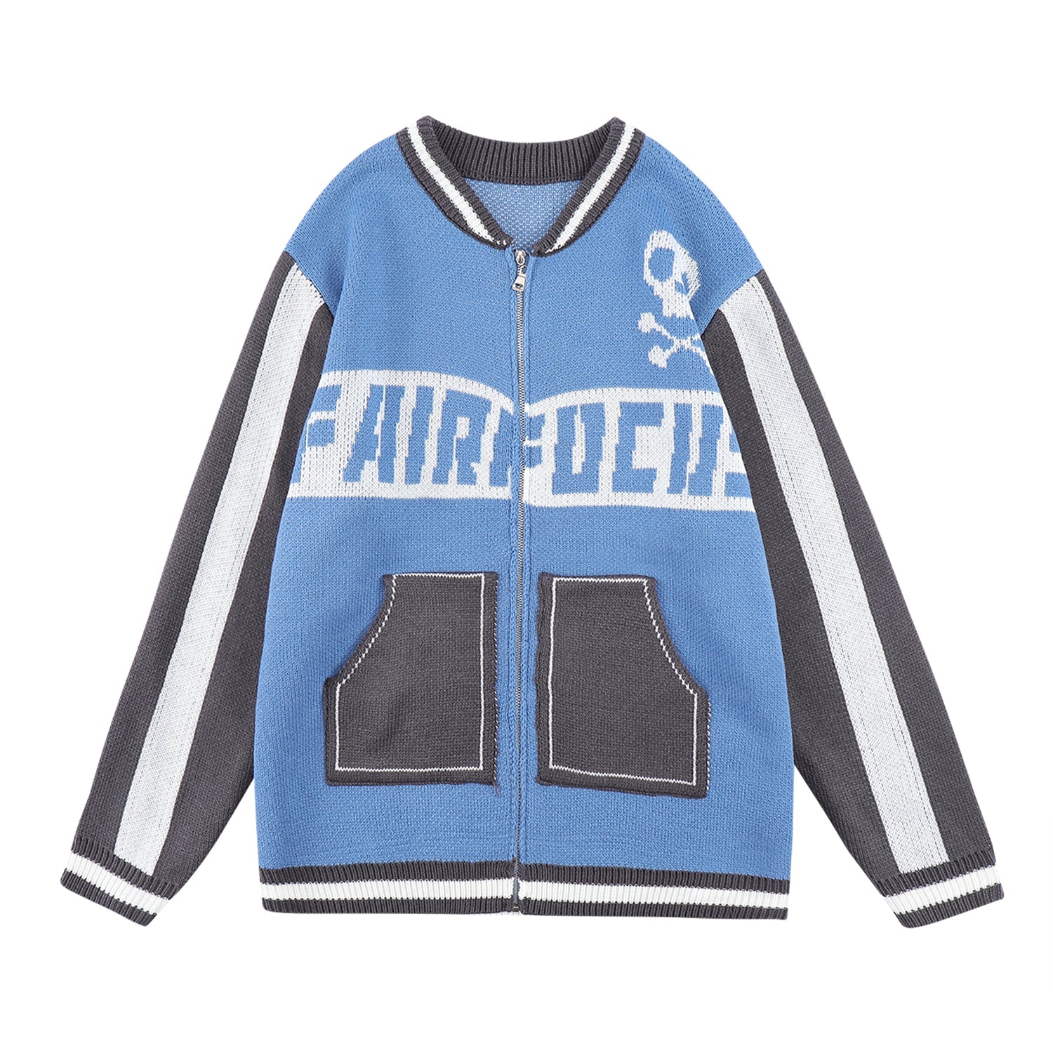 Easy Skull Knit Bomber Jacket - Concordia Style Boutique