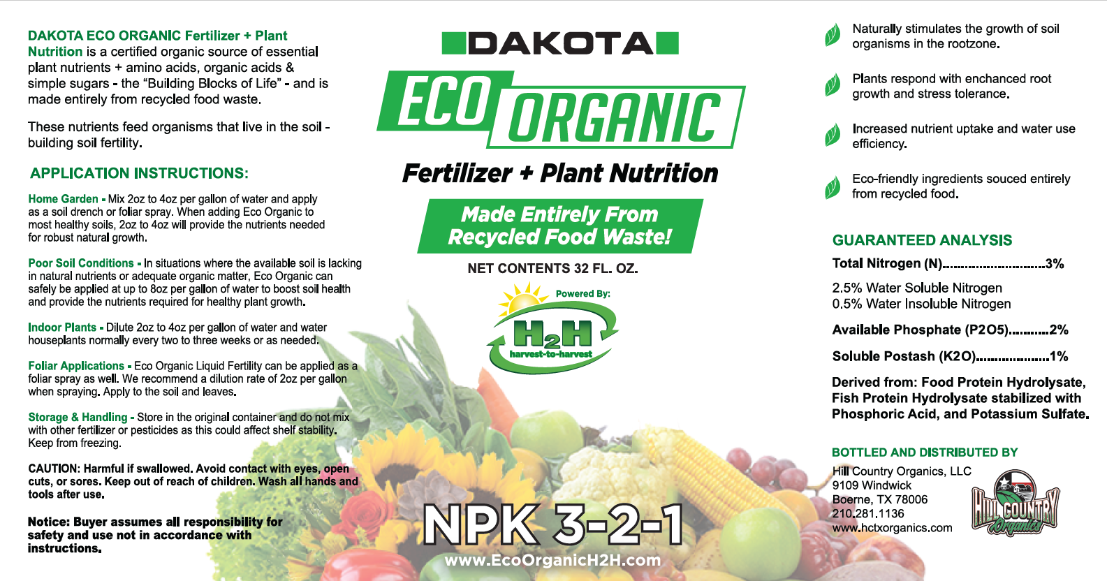 Eco Organic Sustainable Liquid Fertility 32oz - Concordia Style Boutique