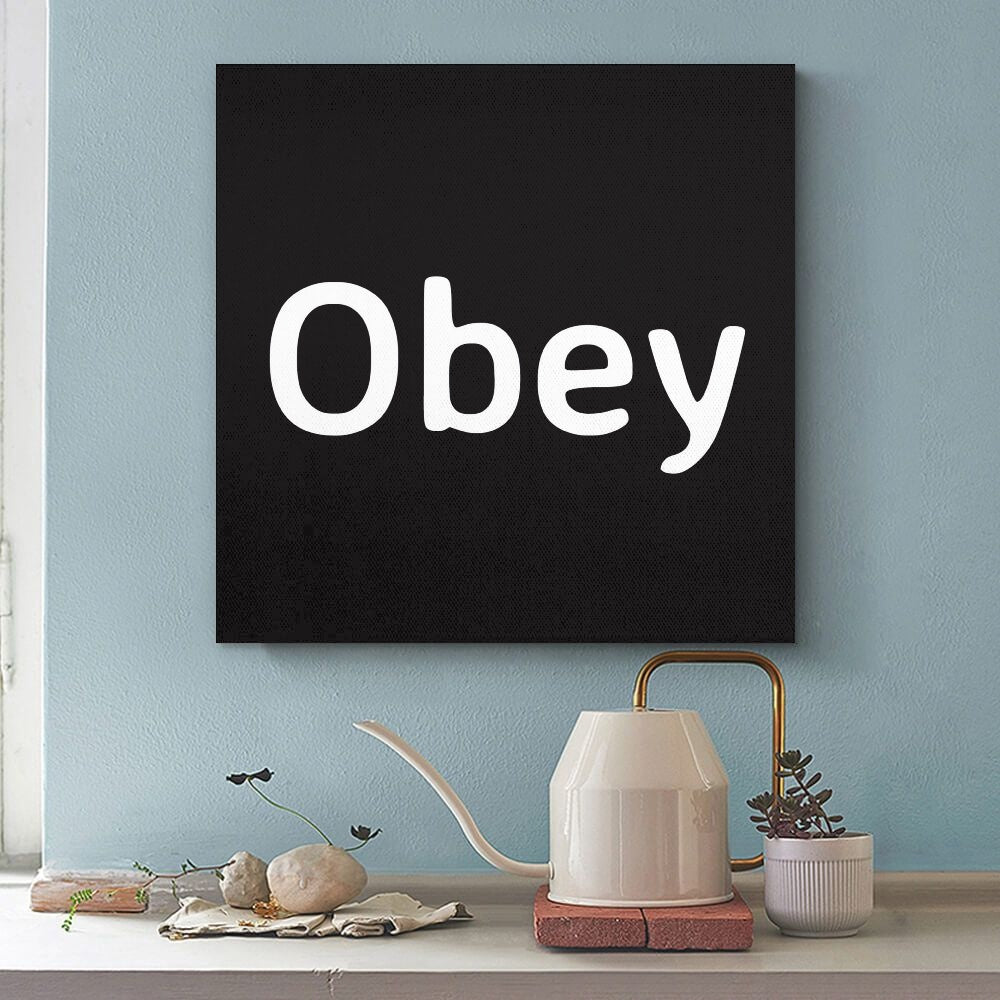 Square Unframed Canvas Prints - Obey - Premium Square Unframed Canvas Prints from Concordia Style Boutique - Just $7.25! Shop now at Concordia Style Boutique