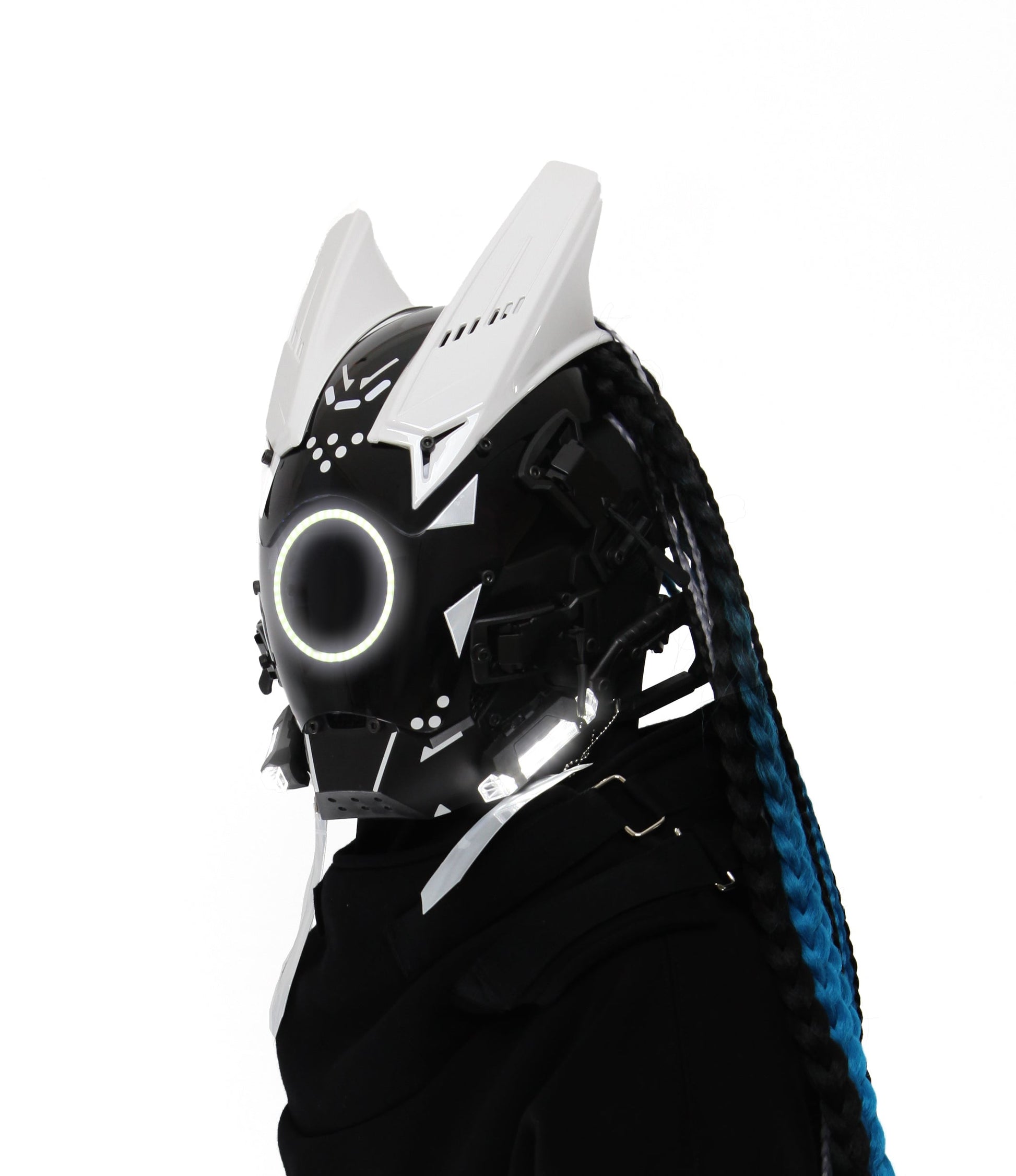 D-Ci White Tech Mask (With Braids) - Concordia Style Boutique