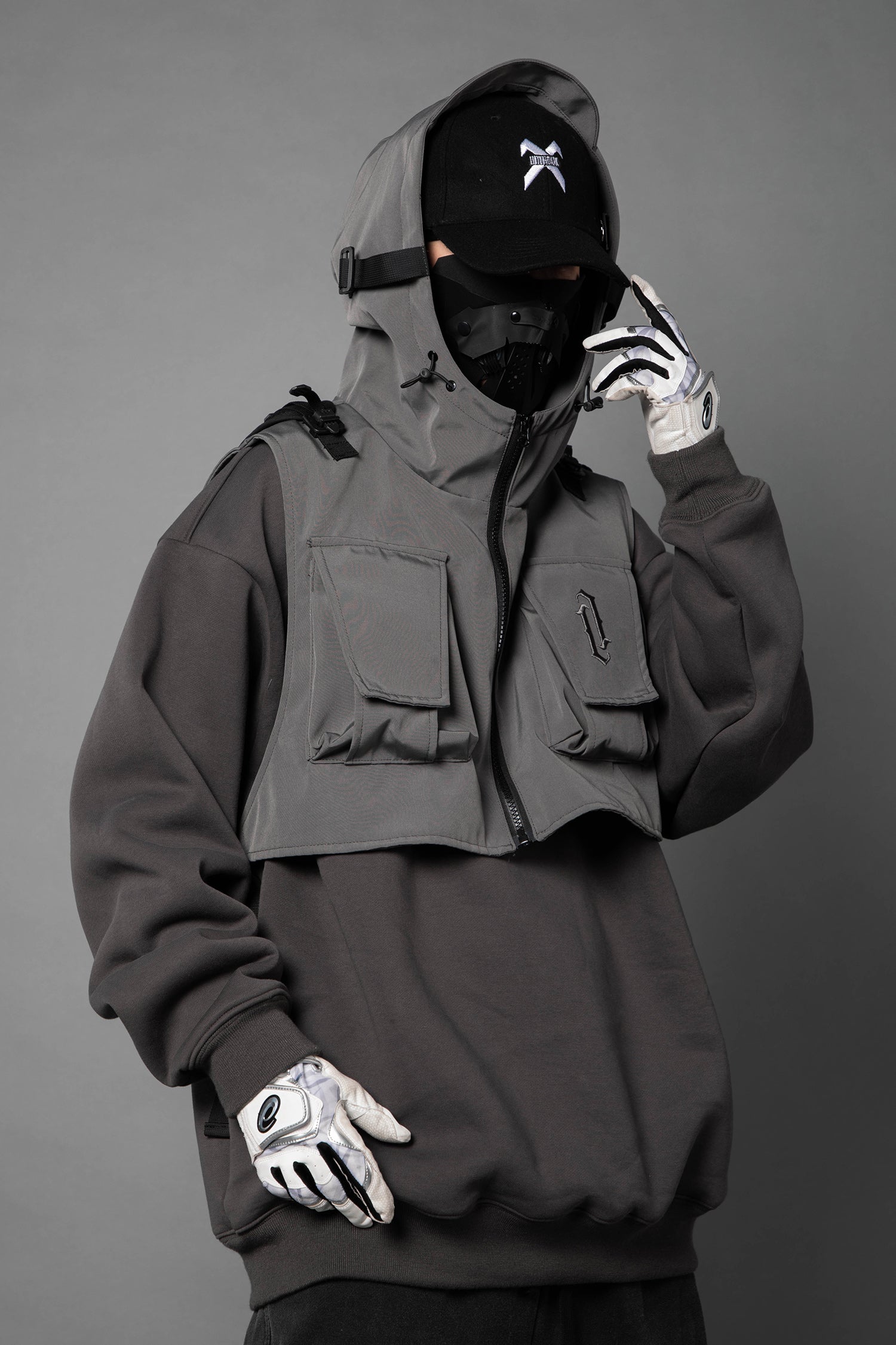 HiH34 Grey Tech Guard Hoodie - Concordia Style Boutique