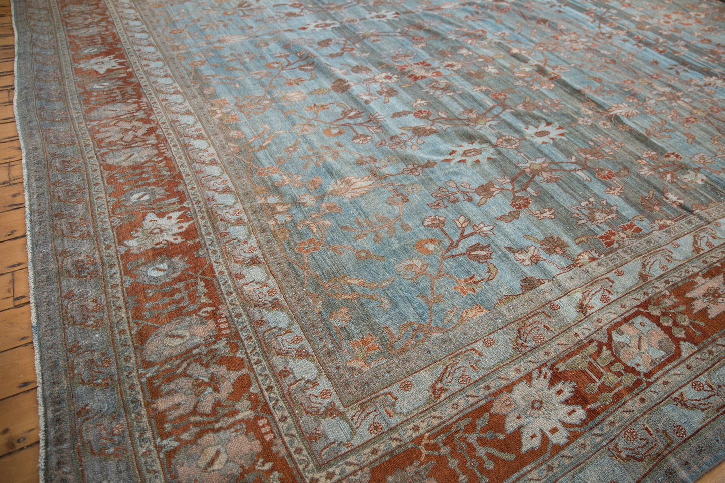 12.5x20 Vintage Distressed Bibikabad Carpet