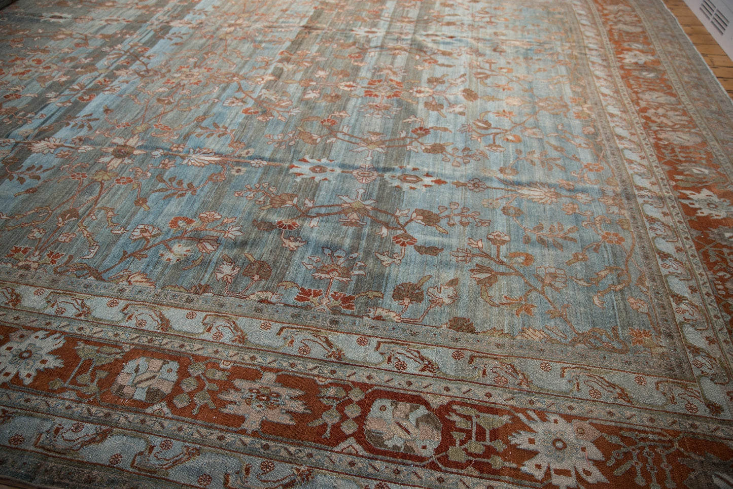 12.5x20 Vintage Distressed Bibikabad Carpet