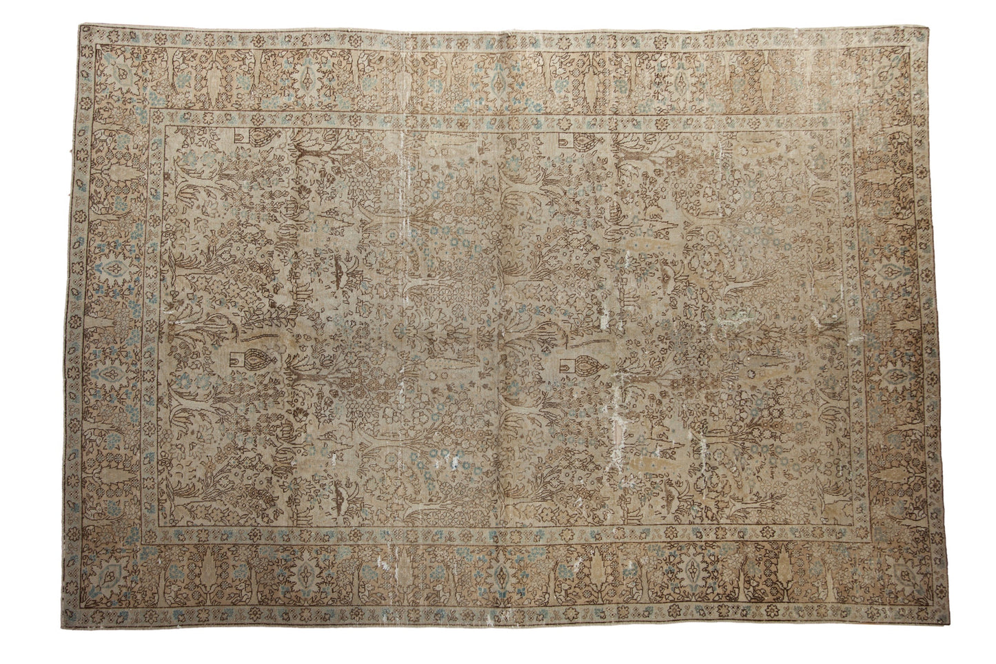 6.5x9.5 Vintage Distressed Tabriz Carpet