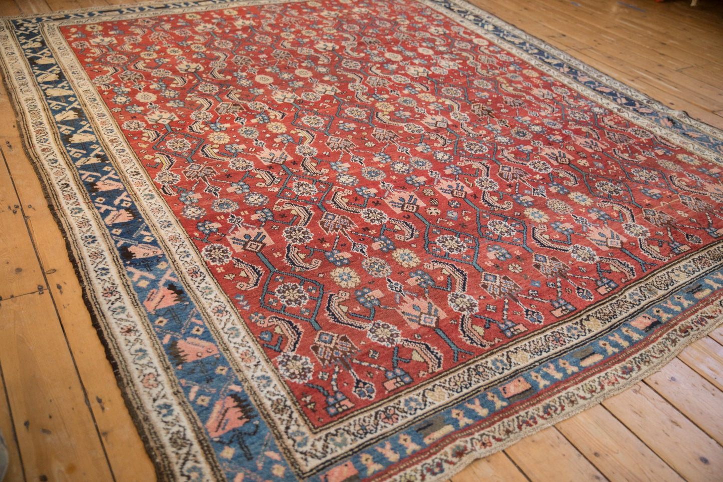 8.5x10.5 Vintage Kurdish Hamadan Carpet