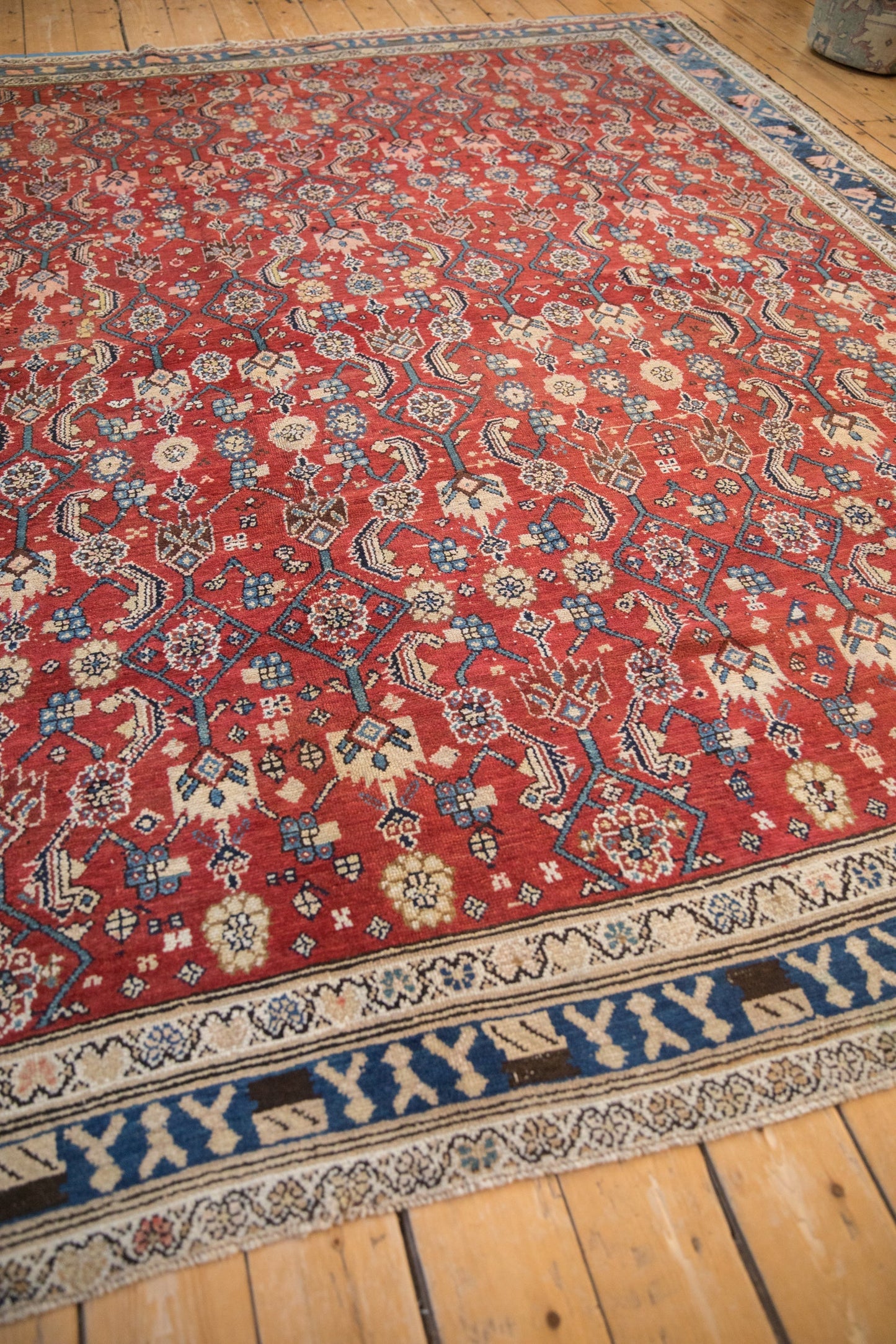 8.5x10.5 Vintage Kurdish Hamadan Carpet