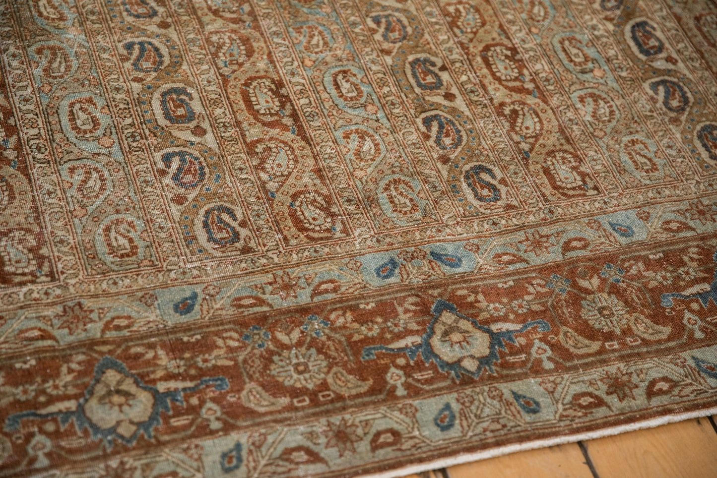 7.5x10.5 Vintage Distressed Qom Carpet