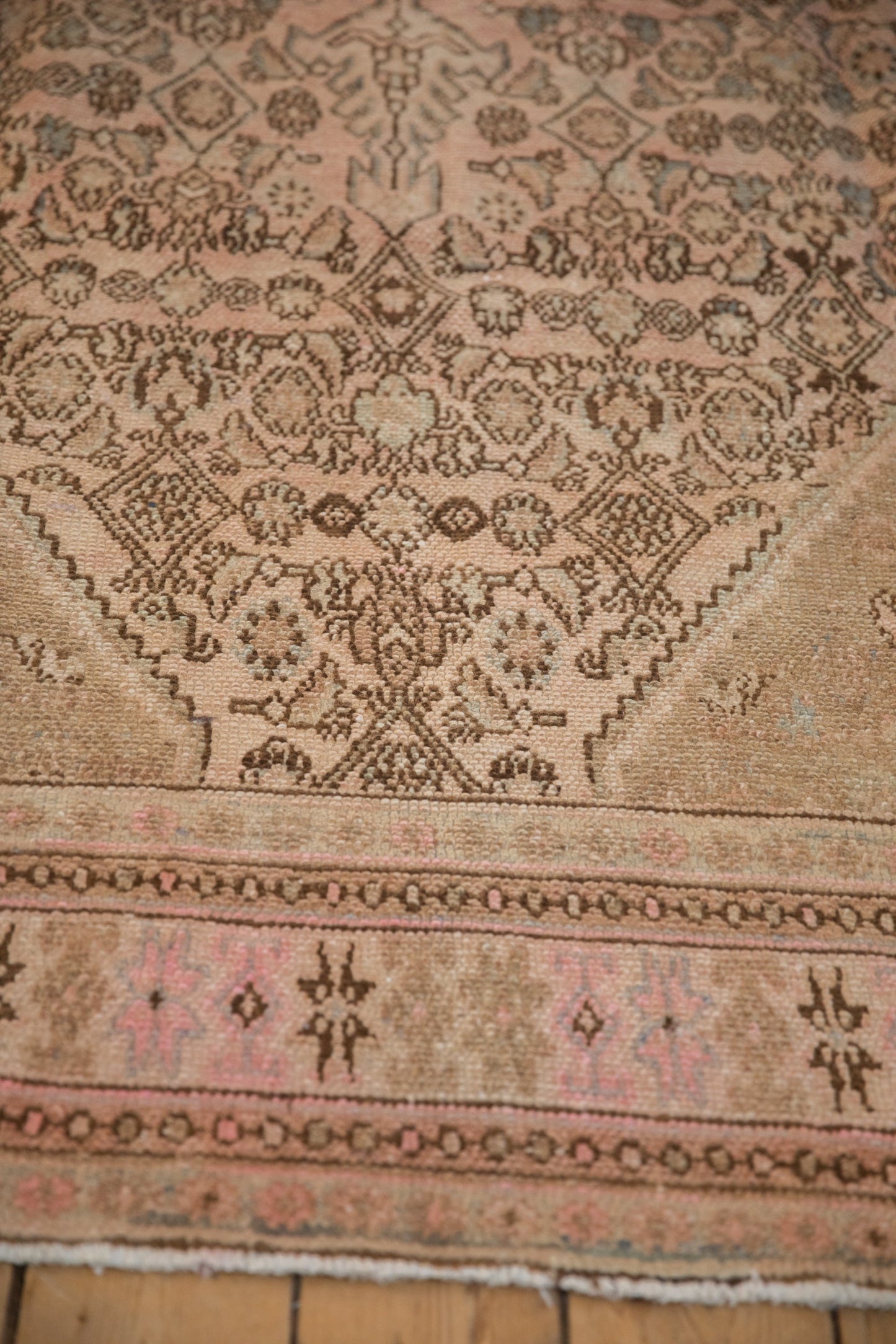 7x10 Vintage Distressed Overdyed Bibikabad Carpet
