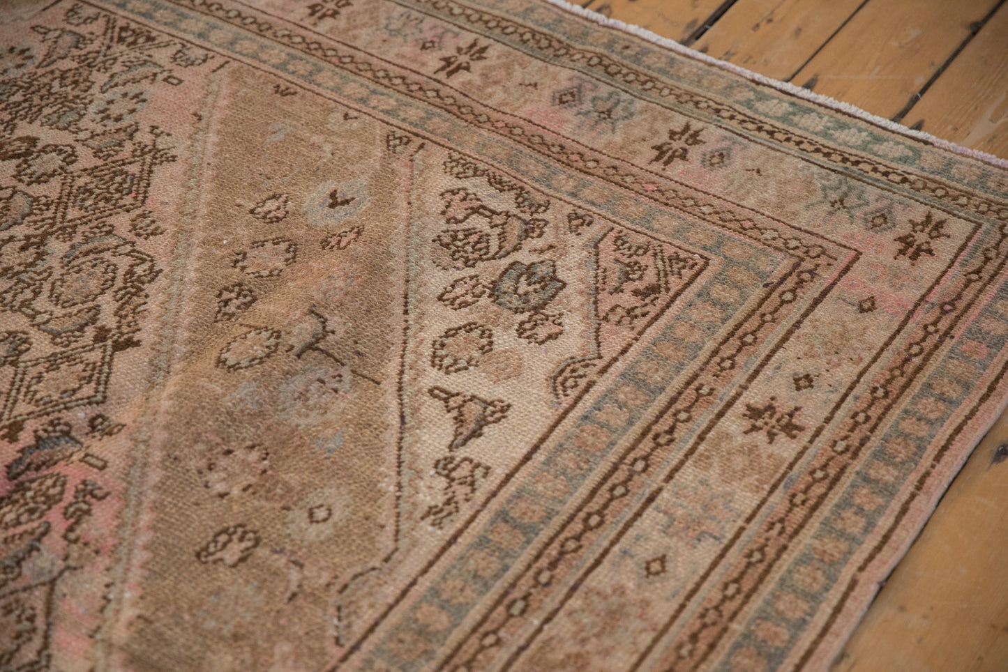 7x10 Vintage Distressed Overdyed Bibikabad Carpet