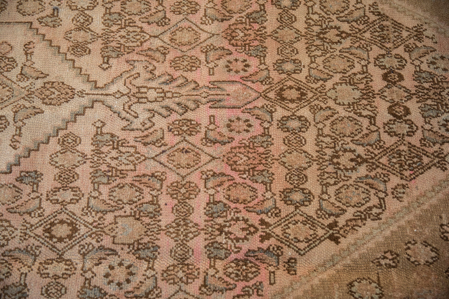 7x10 Vintage Distressed Overdyed Bibikabad Carpet