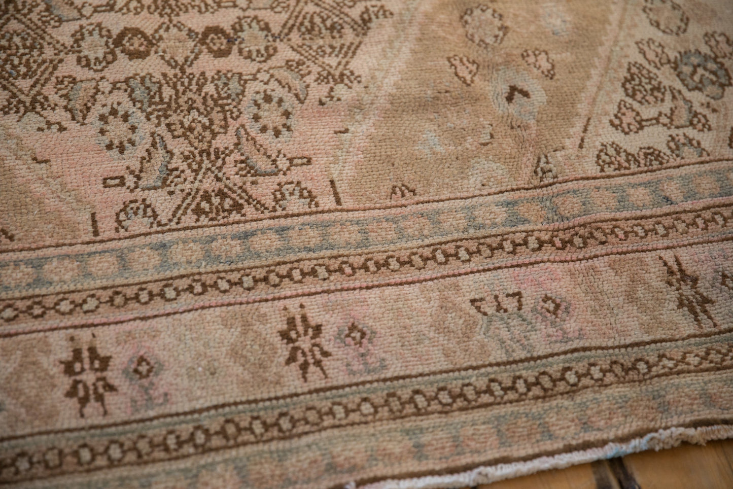 7x10 Vintage Distressed Overdyed Bibikabad Carpet