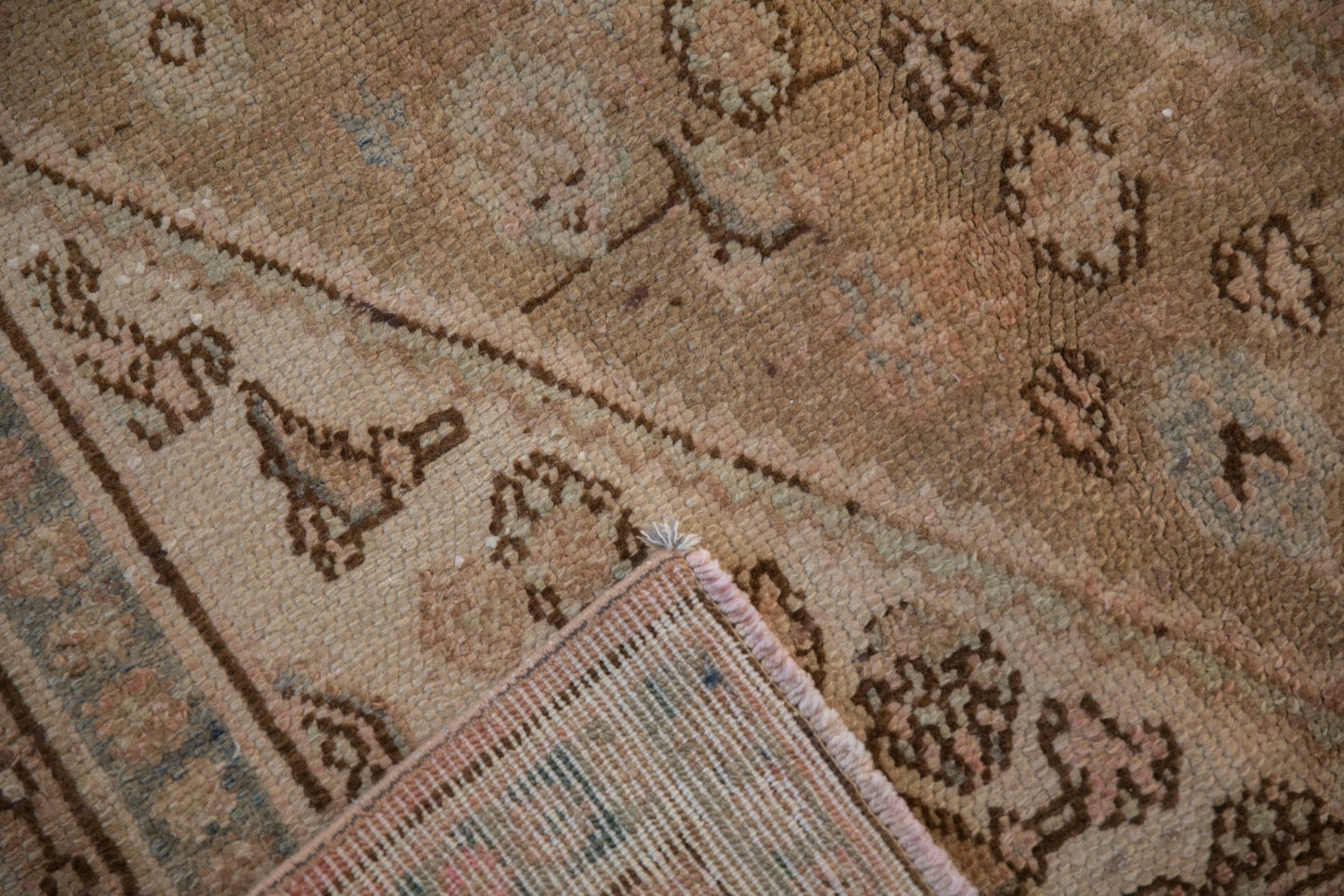 7x10 Vintage Distressed Overdyed Bibikabad Carpet