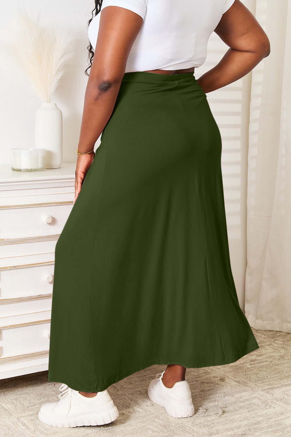 Double Take - Full Size Soft Rayon Drawstring Waist Maxi Skirt Rayon - Premium Full Size Soft Rayon Drawstring Waist Maxi Skirt Rayon from Concordia Style Boutique - Just $25.74! Shop now at Concordia Style Boutique