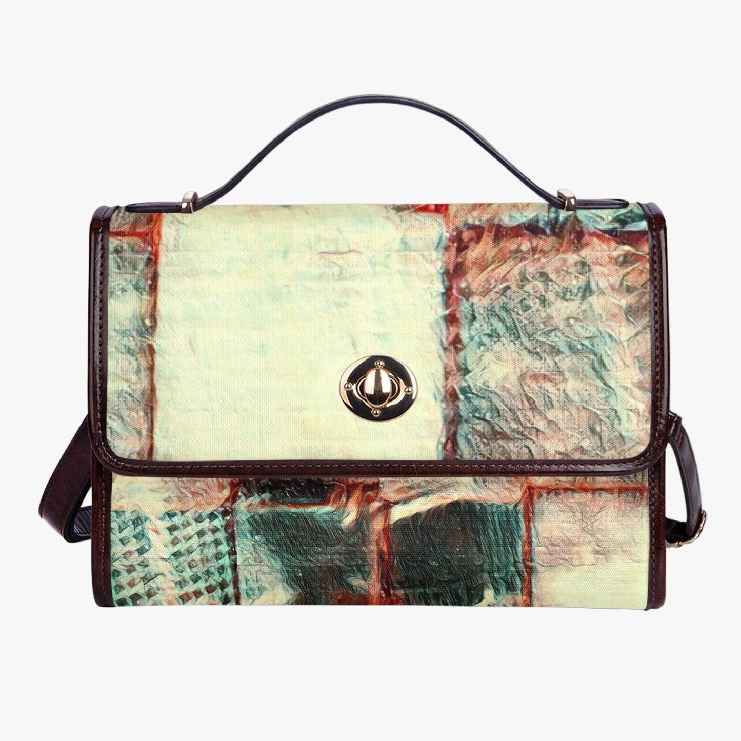 Leather Flap Satchel Bag - "Square Dance" - Premium satchel bag from Concordia Style Boutique - Just $29.75! Shop now at Concordia Style Boutique