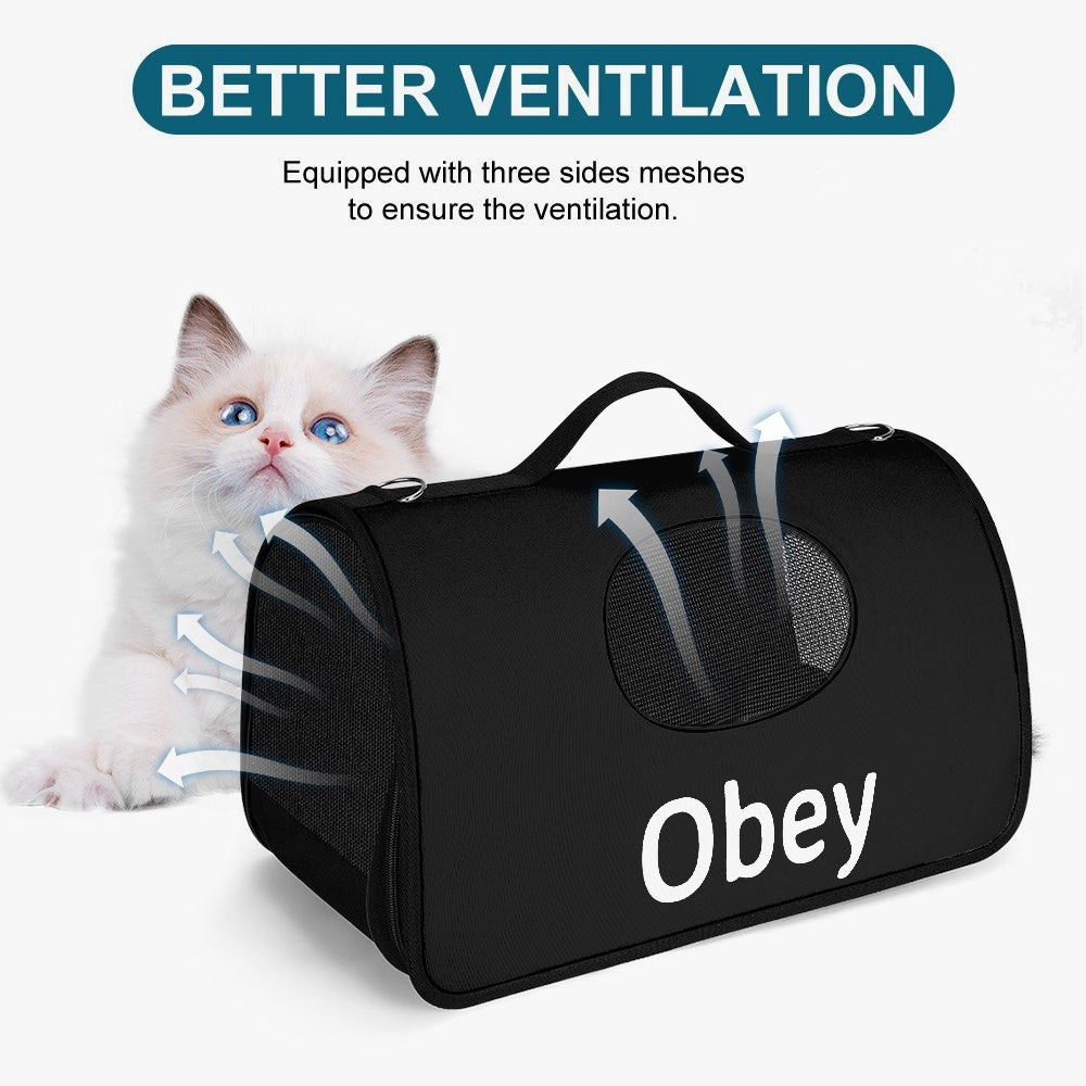 Pet Carrier Bag - Obey - Premium pet carrier from Concordia Style Boutique - Just $21.78! Shop now at Concordia Style Boutique