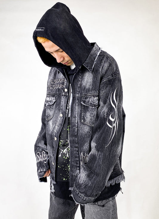 Shadow Destruction Denim Jacket - Concordia Style Boutique