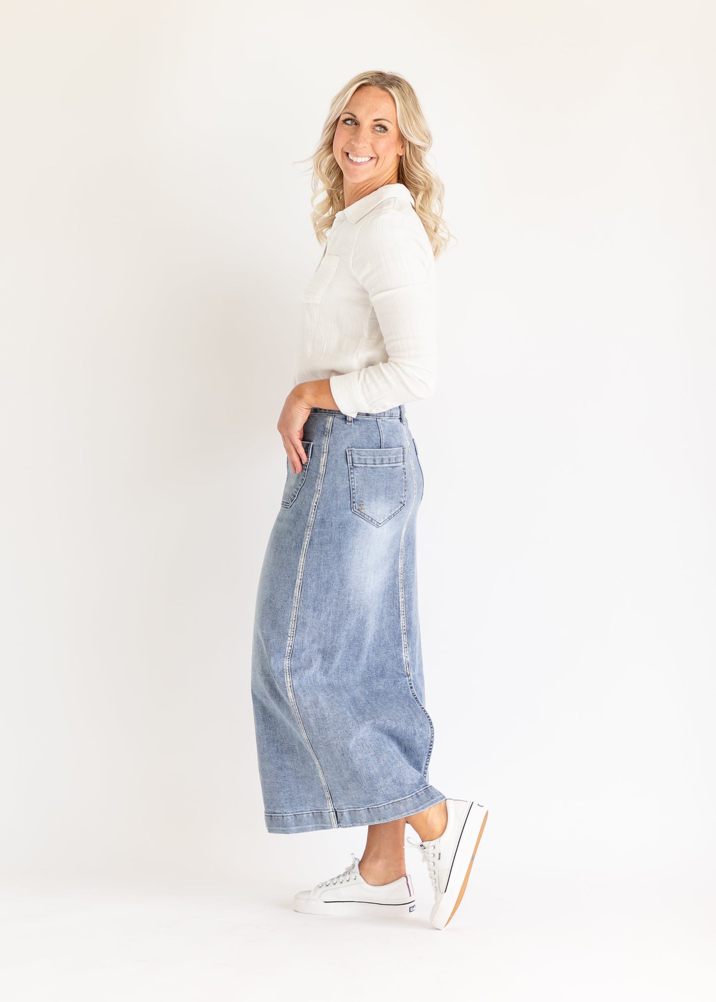 Elin Front Pocket Maxi Skirt - Concordia Style Boutique