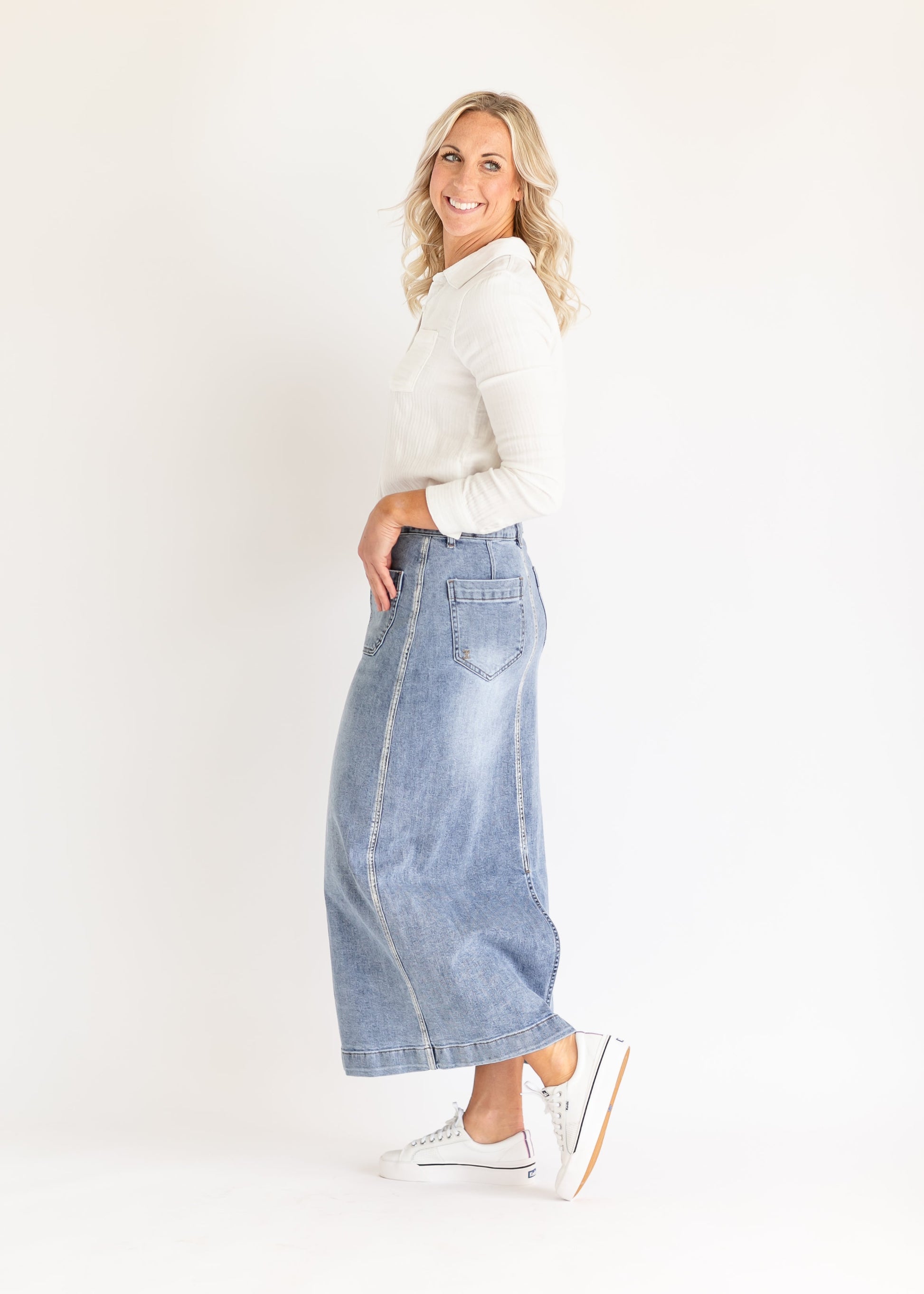 Elin Front Pocket Maxi Skirt - Concordia Style Boutique
