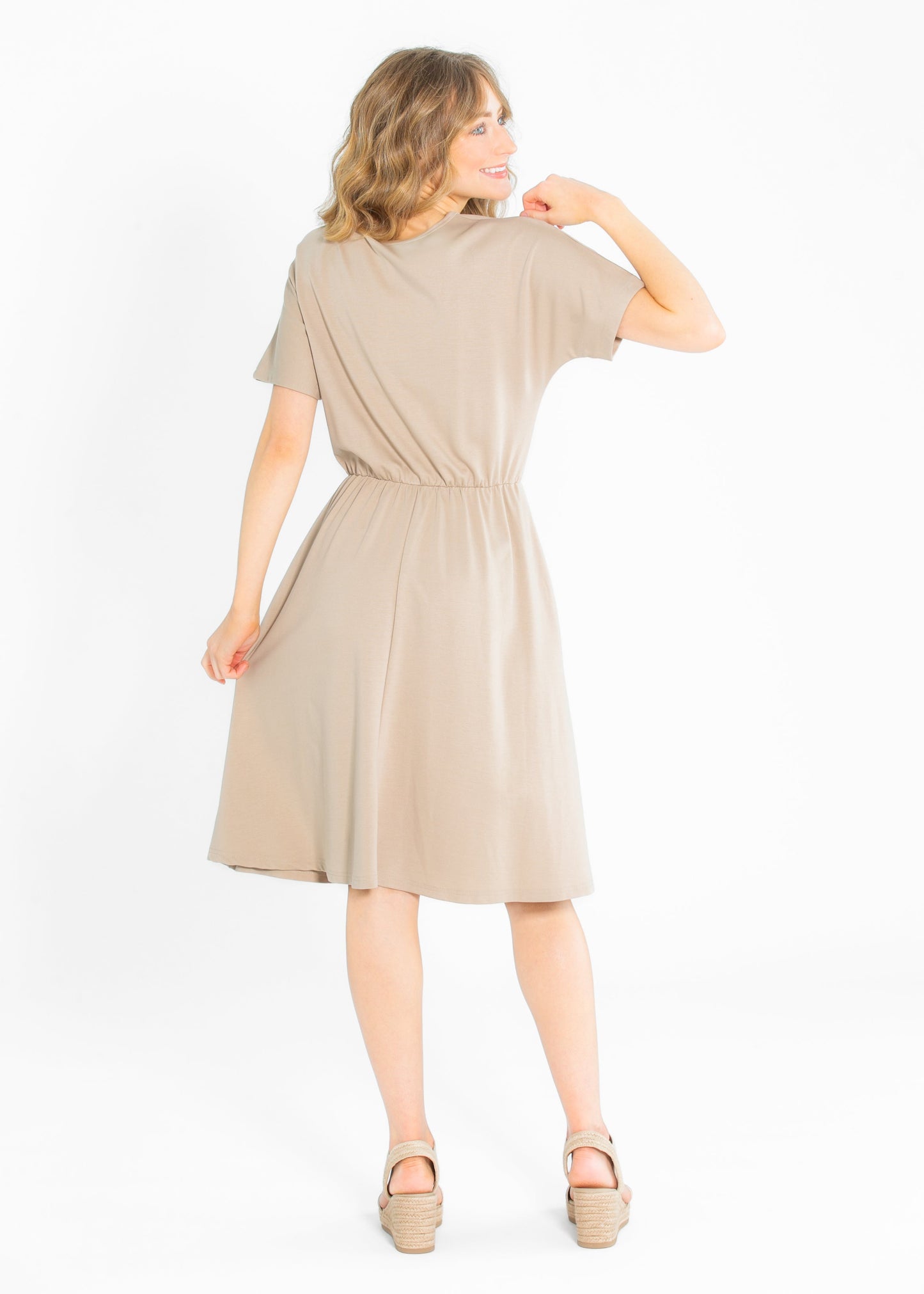 Ella Cinched Waist Midi Dress - Concordia Style Boutique
