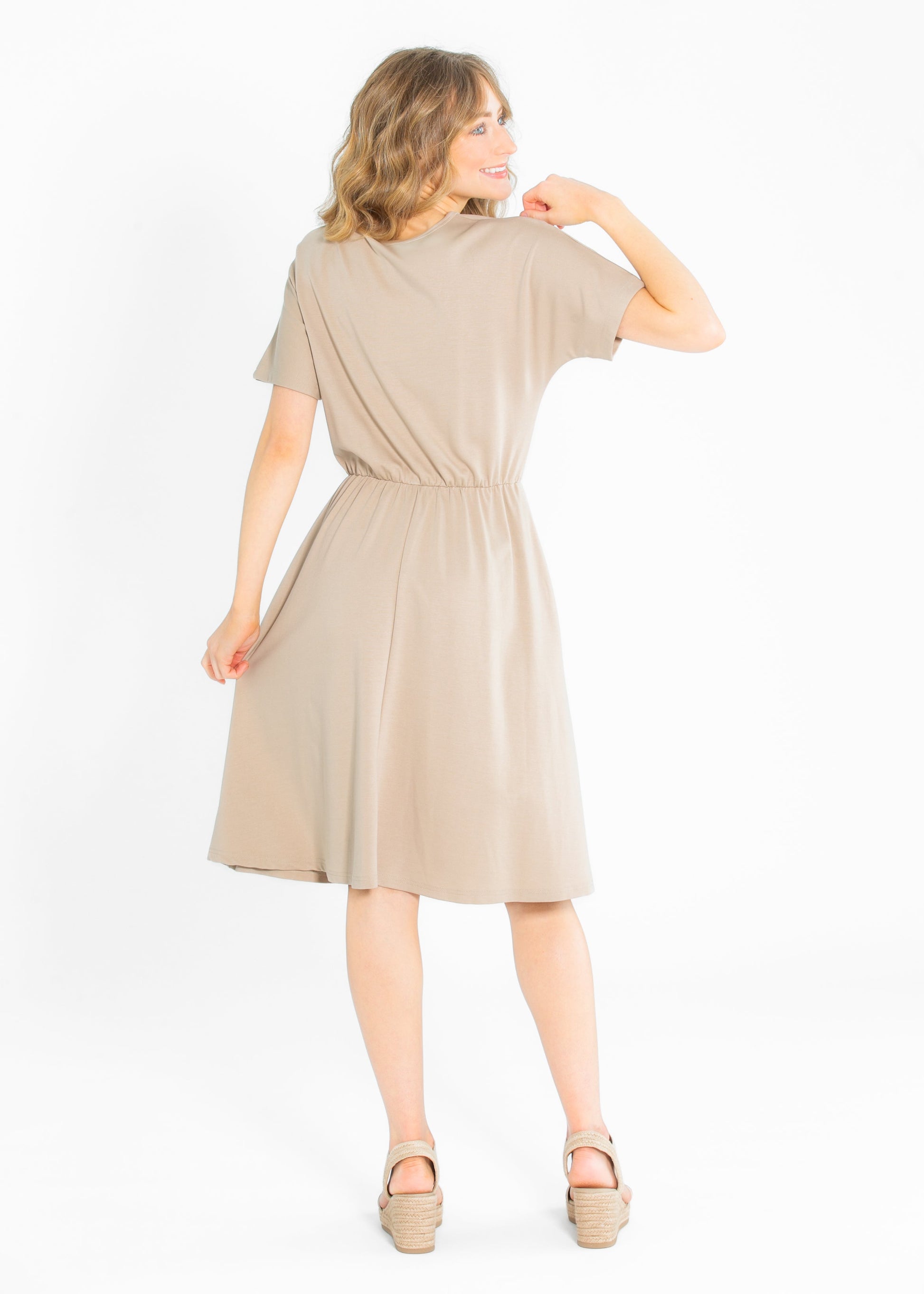 Ella Cinched Waist Midi Dress - Concordia Style Boutique