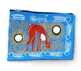 Embroidered Alpaca Pocket / Coin Purse