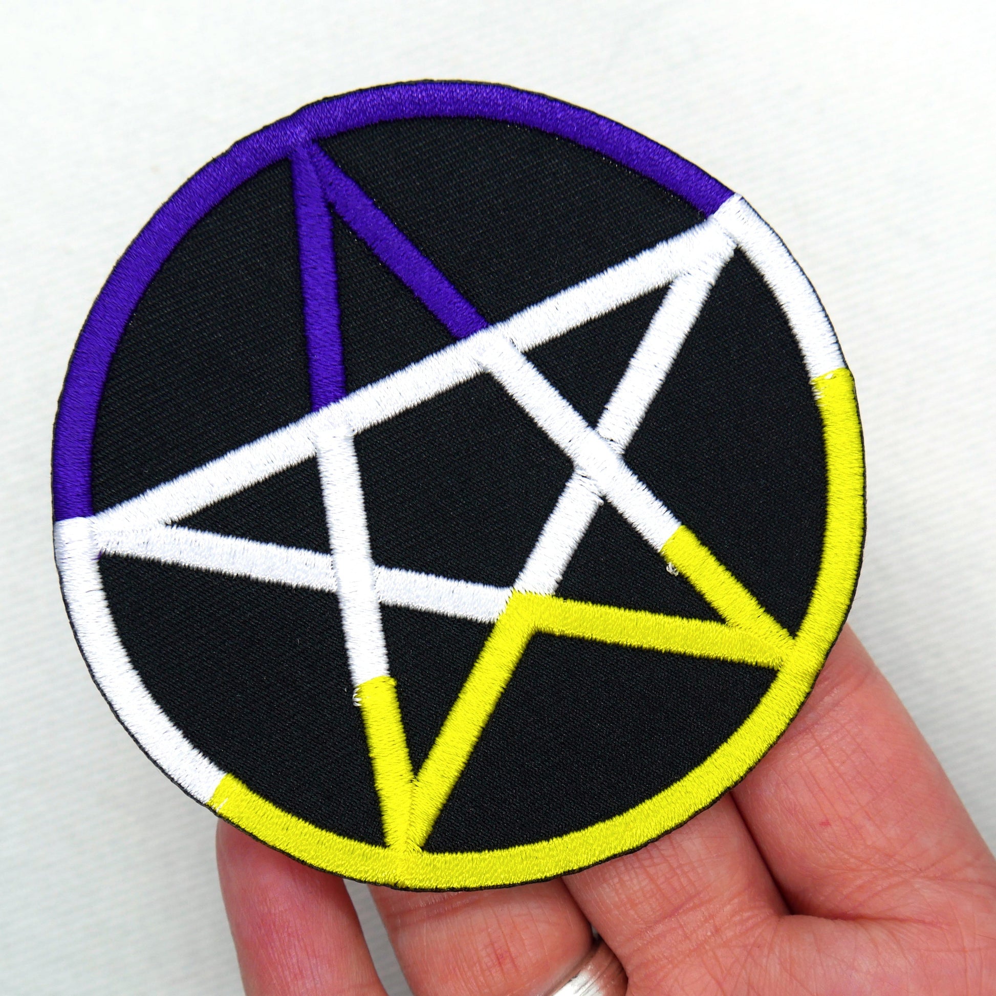 Nonbinary Pride Pentagram Patch - Concordia Style Boutique