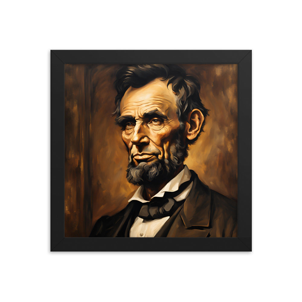 Abraham Lincoln Portrait on Matte Paper Framed Poster - Concordia Style Boutique