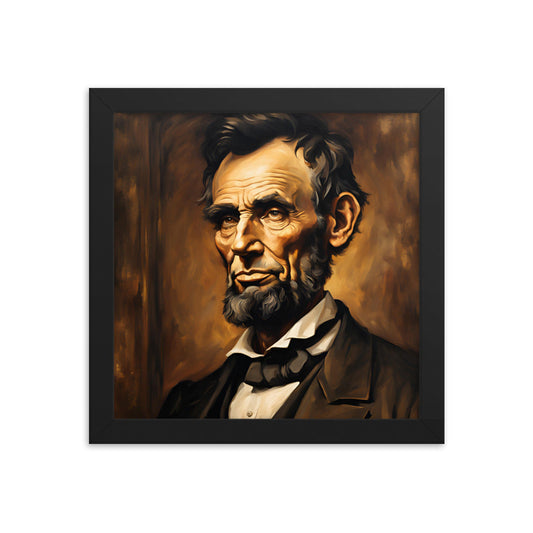Abraham Lincoln Portrait on Matte Paper Framed Poster - Concordia Style Boutique