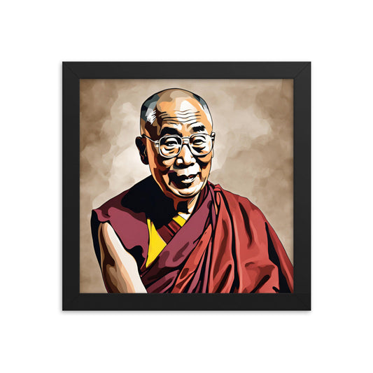 Dalai Lama Portrait on Matte Paper Framed Poster - Concordia Style Boutique