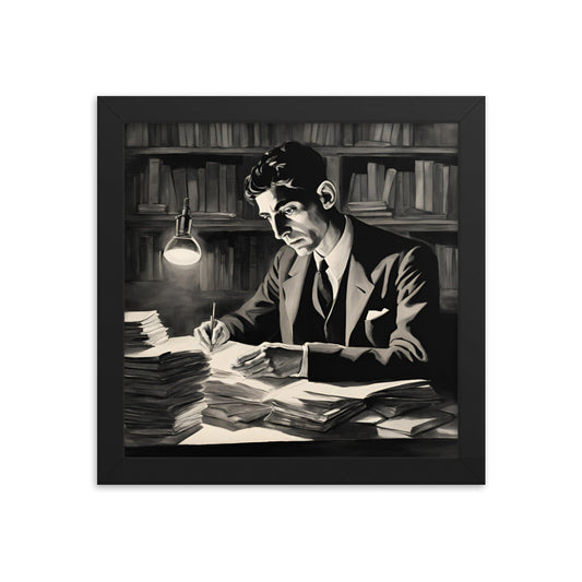 Franz Kafka Portrait on Matte Paper Framed Poster - Concordia Style Boutique
