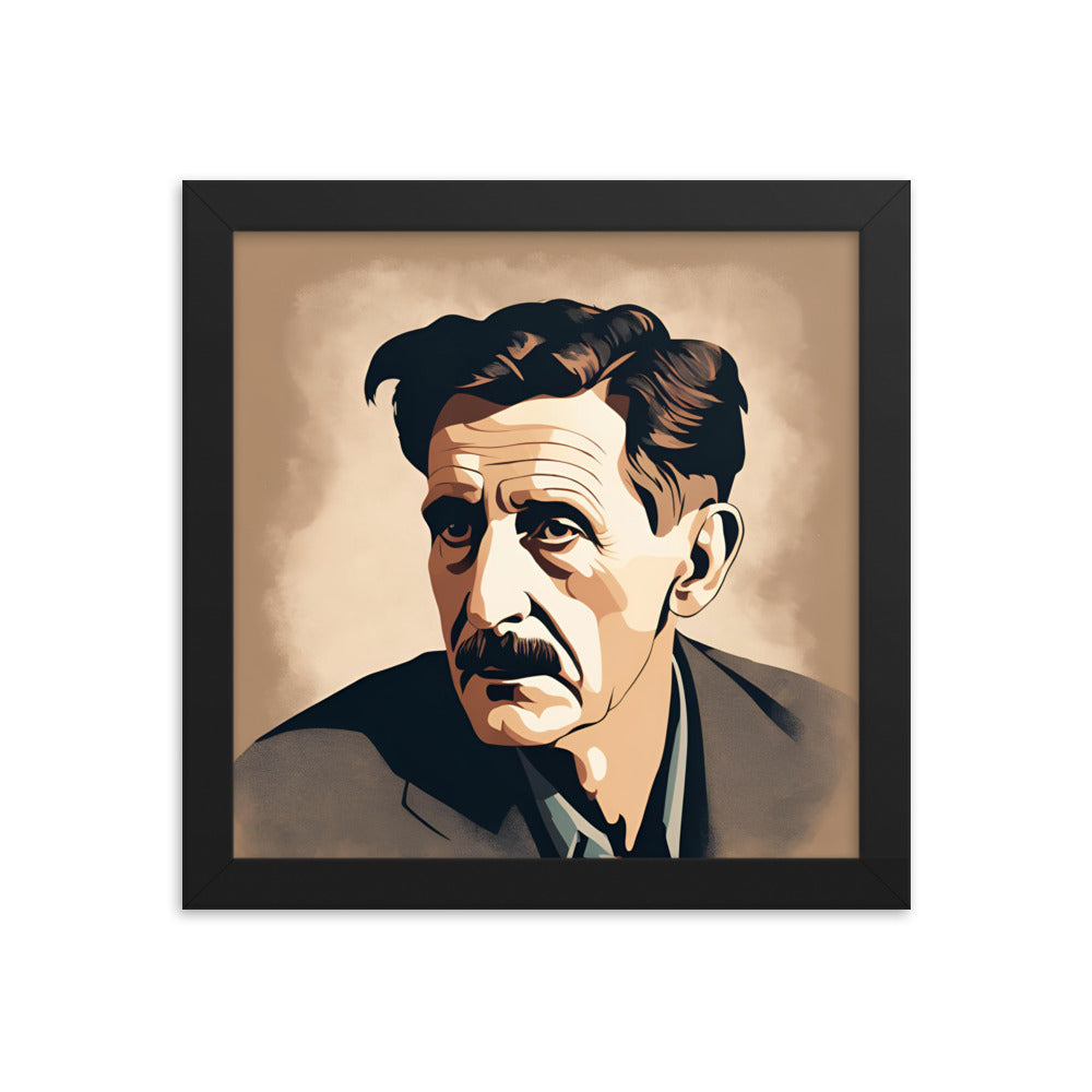 George Orwell Portrait on Matte Paper Framed Poster - Concordia Style Boutique