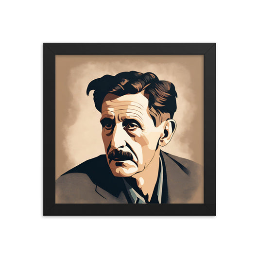 George Orwell Portrait on Matte Paper Framed Poster - Concordia Style Boutique