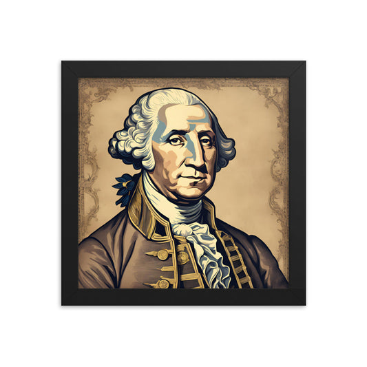 George Washington Portrait on Matte Paper Framed Poster - Concordia Style Boutique