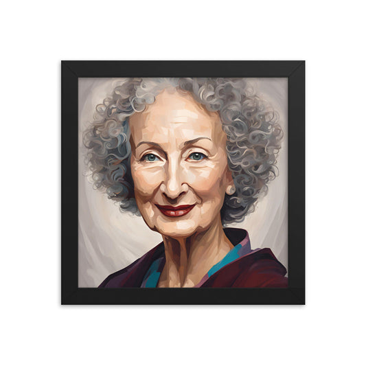 Margaret Atwood Portrait on Matte Paper Framed Poster - Concordia Style Boutique