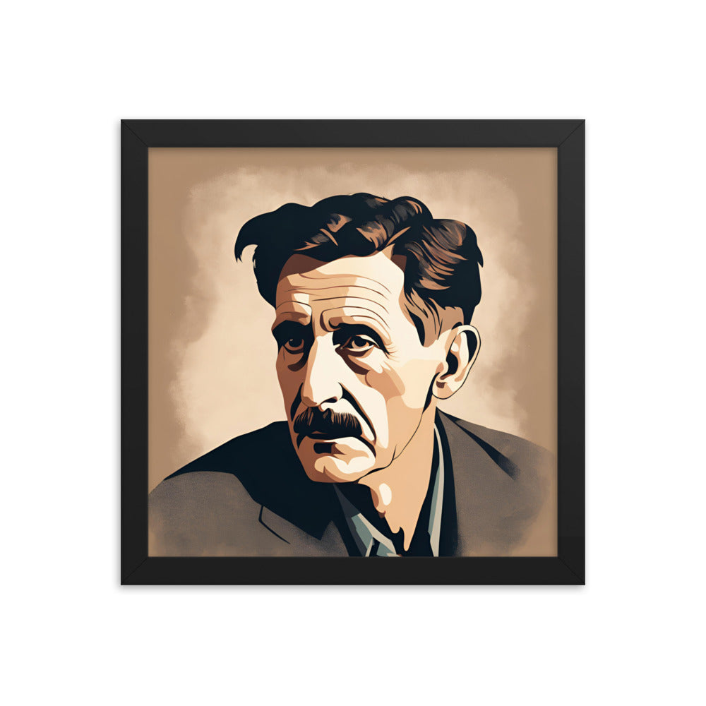 George Orwell Portrait on Matte Paper Framed Poster - Concordia Style Boutique