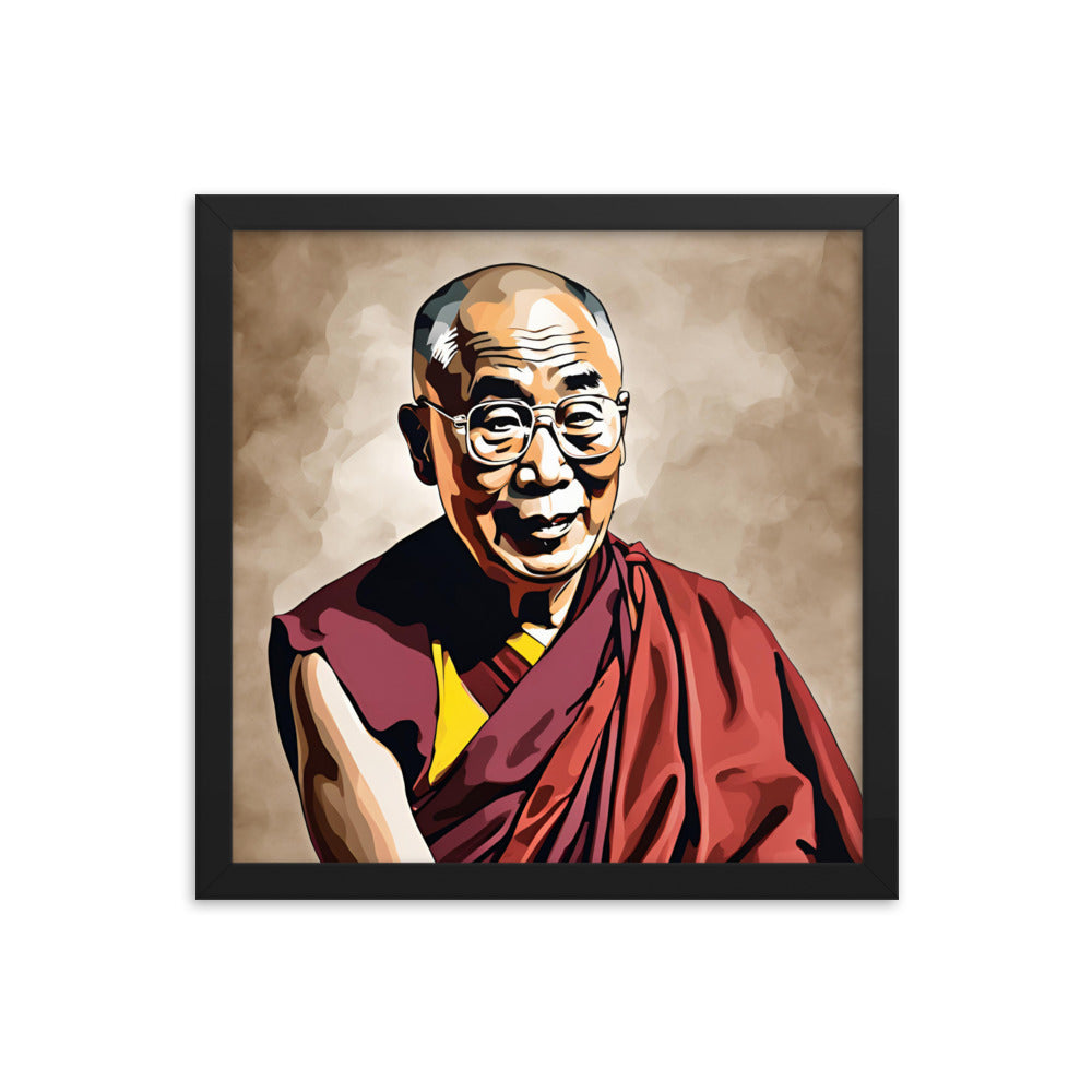 Dalai Lama Portrait on Matte Paper Framed Poster - Concordia Style Boutique