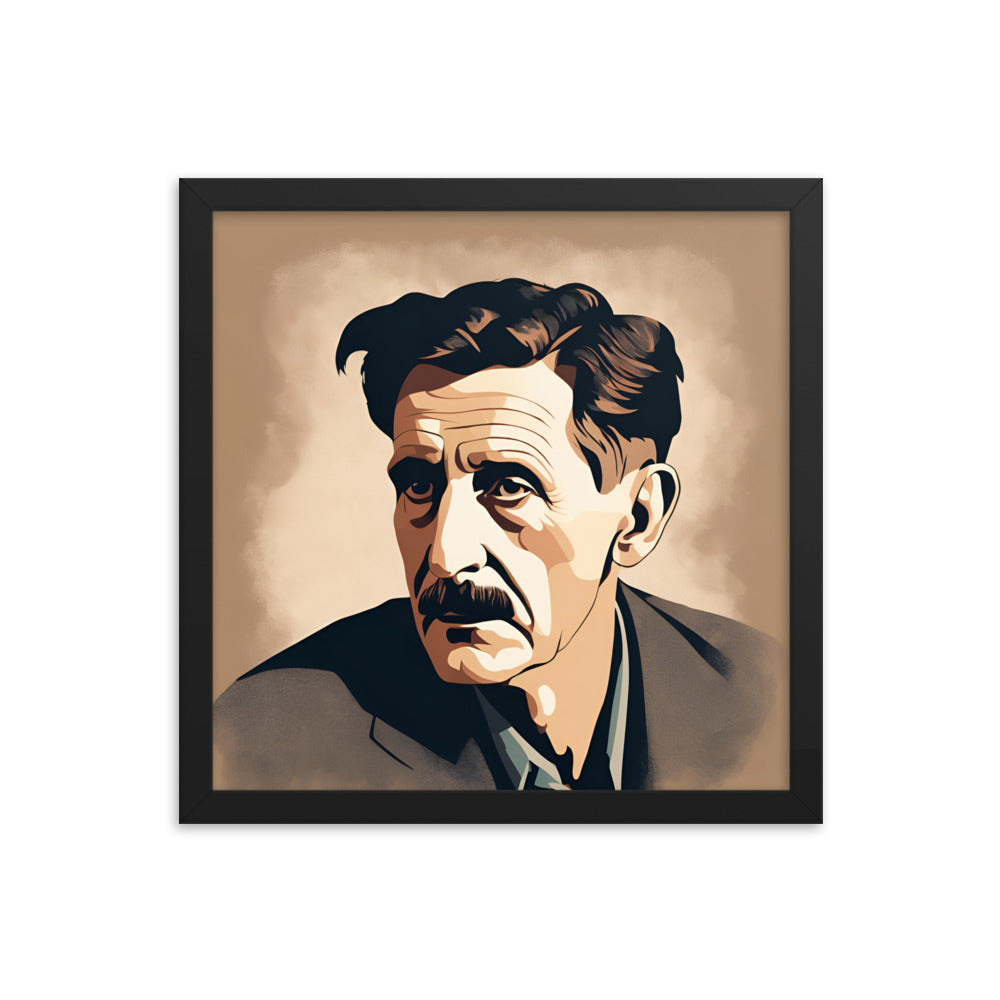 George Orwell Portrait on Matte Paper Framed Poster - Concordia Style Boutique