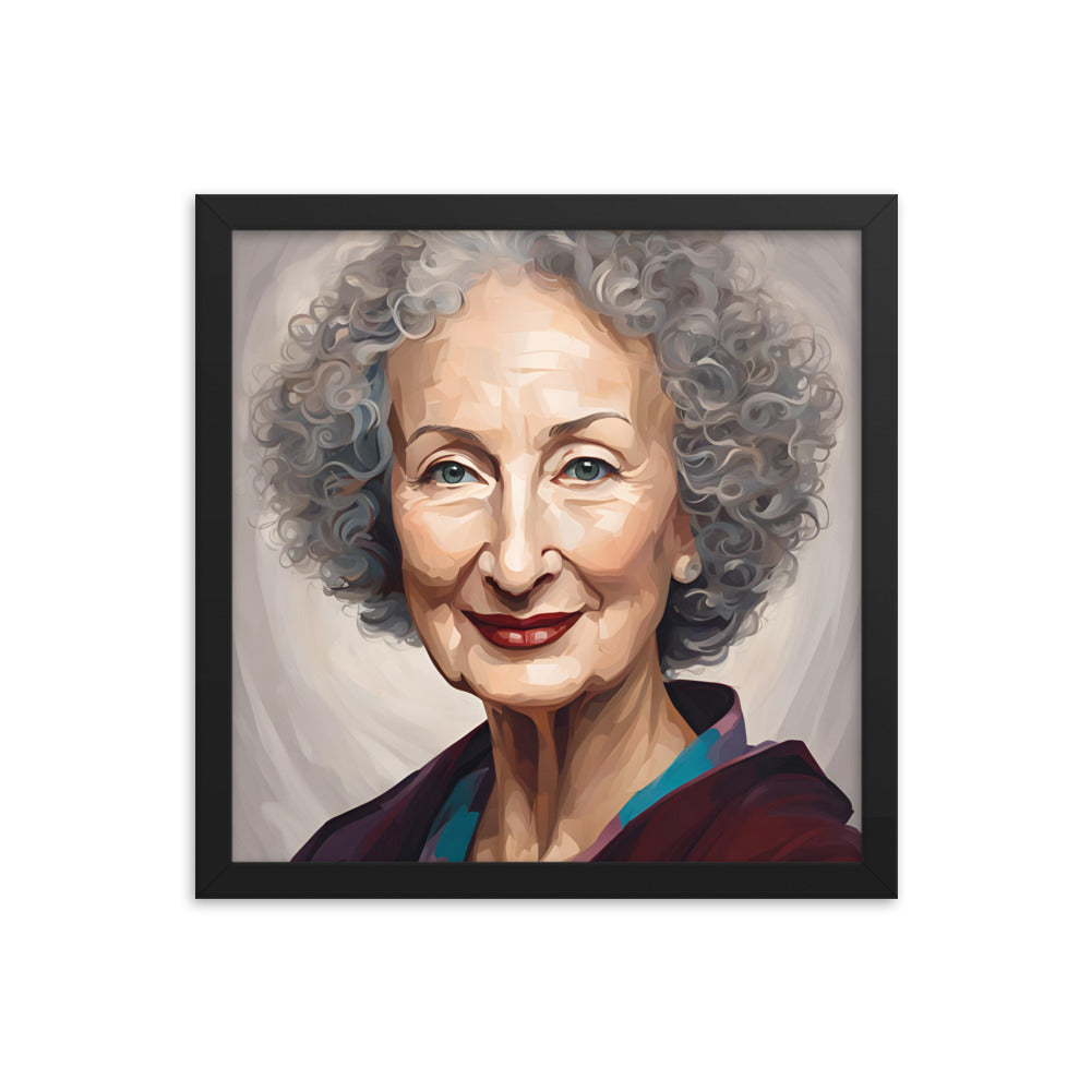 Margaret Atwood Portrait on Matte Paper Framed Poster - Concordia Style Boutique