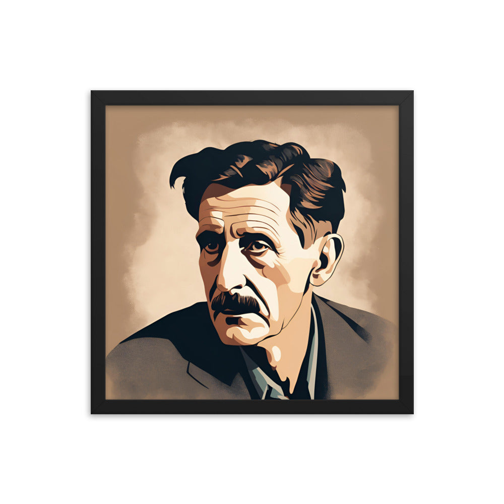 George Orwell Portrait on Matte Paper Framed Poster - Concordia Style Boutique