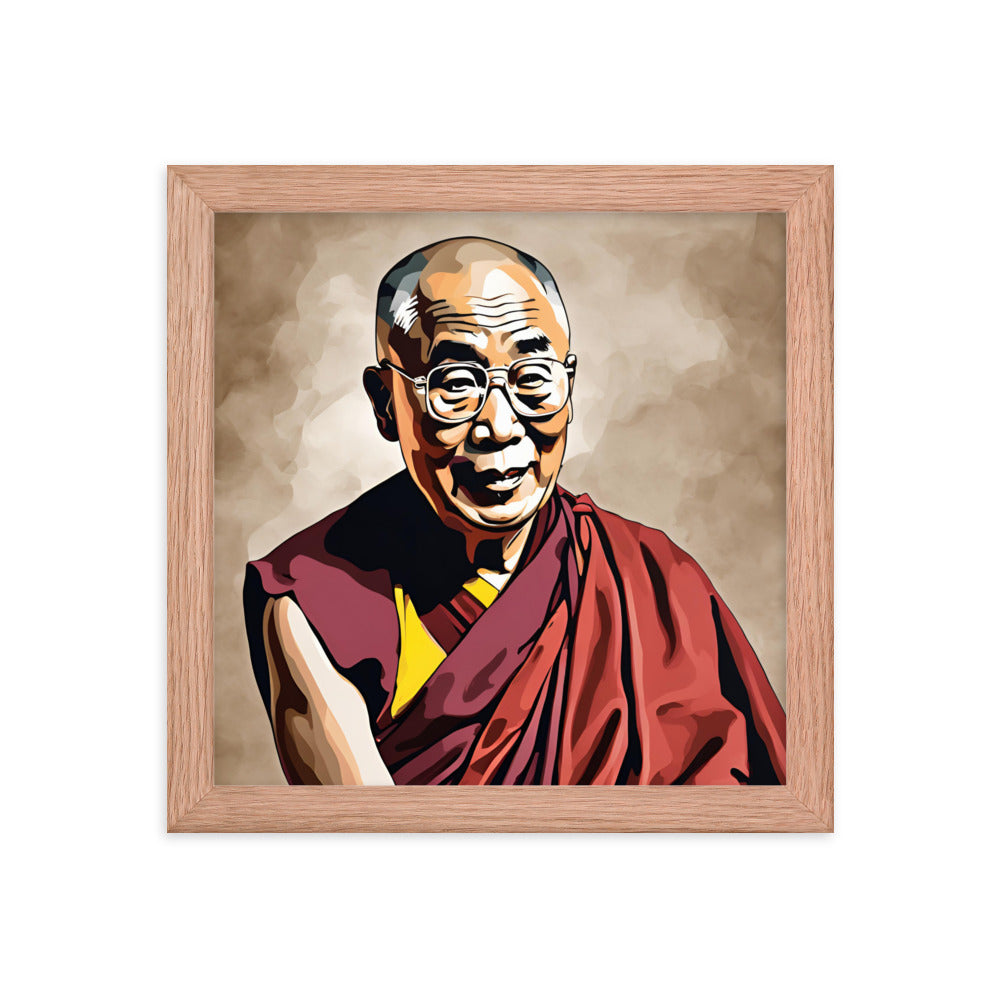 Dalai Lama Portrait on Matte Paper Framed Poster - Concordia Style Boutique