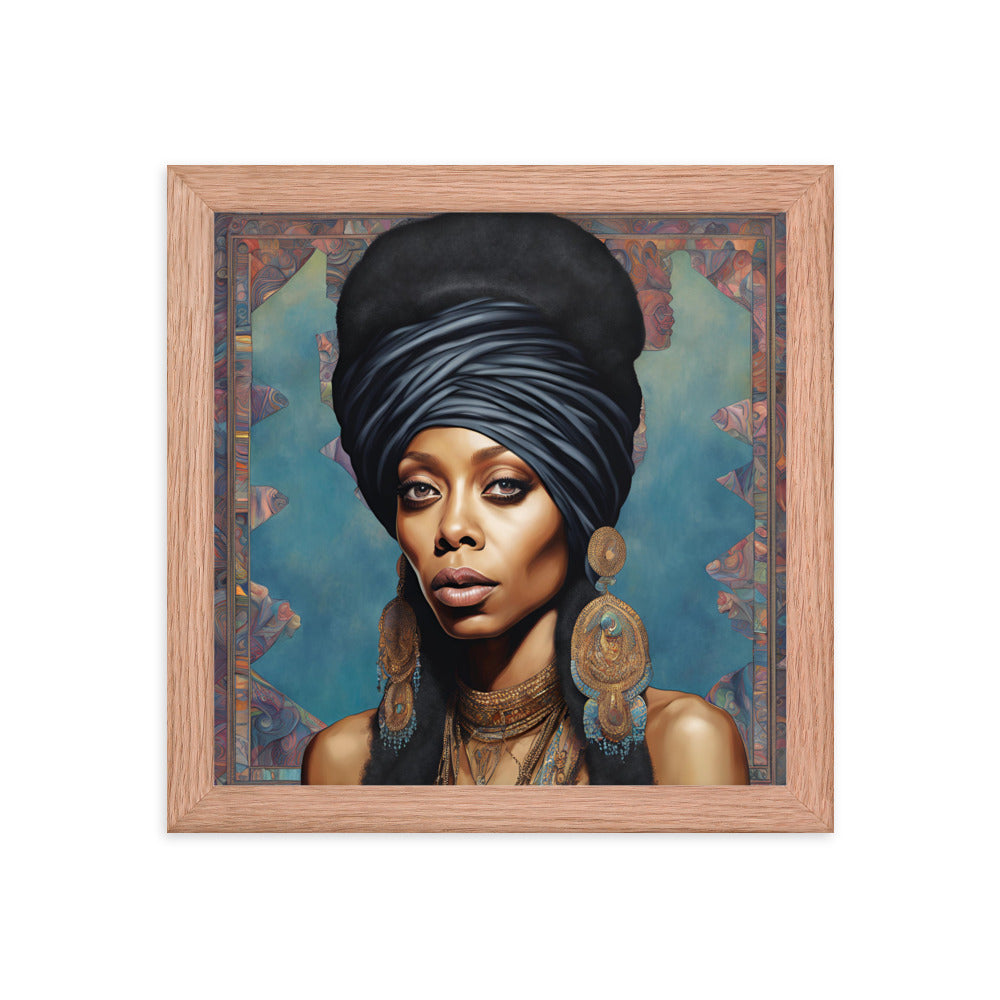 Erykah Badu Portrait on Matte Paper Framed Poster - Concordia Style Boutique